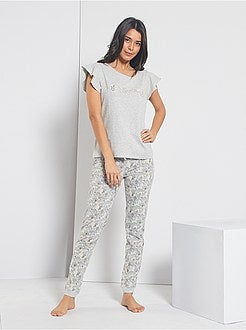 Pantalon imprimé fleuri - Kiabi