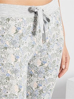 Pantalon imprimé fleuri - Kiabi
