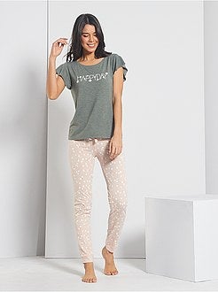 Pantalon imprimé fleuri - Kiabi