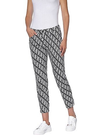 Pantalon Imprimé Forme Courte Tendance - Taille Standard - helline