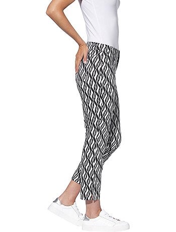 Pantalon Imprimé Forme Courte Tendance - Taille Standard - helline