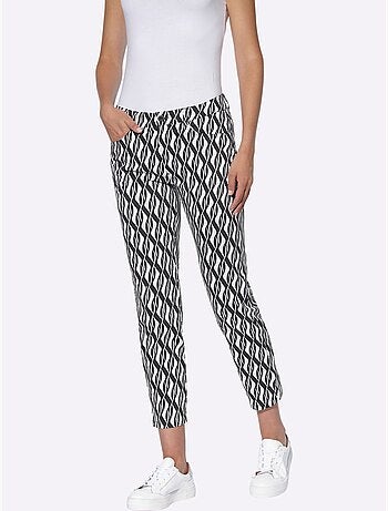 Pantalon Imprimé Forme Courte Tendance - Taille Standard - Helline