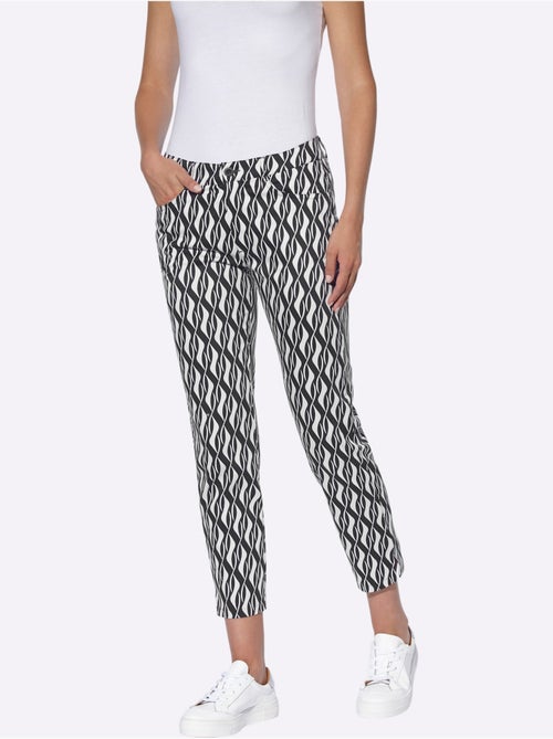 Pantalon Imprimé Forme Courte Tendance - Taille Standard - helline - Kiabi
