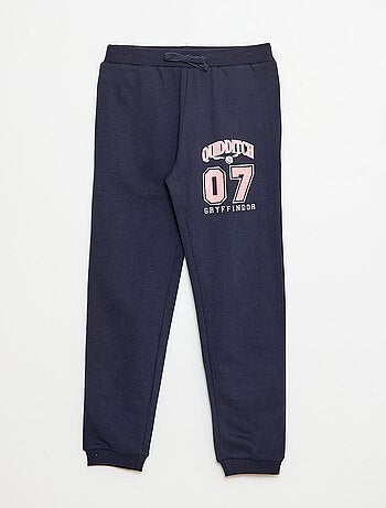 Pantalon imprimé 'Harry Potter' en polaire uni