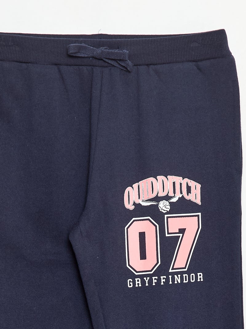 Pantalon imprimé 'Harry Potter' en polaire uni Bleu - Kiabi