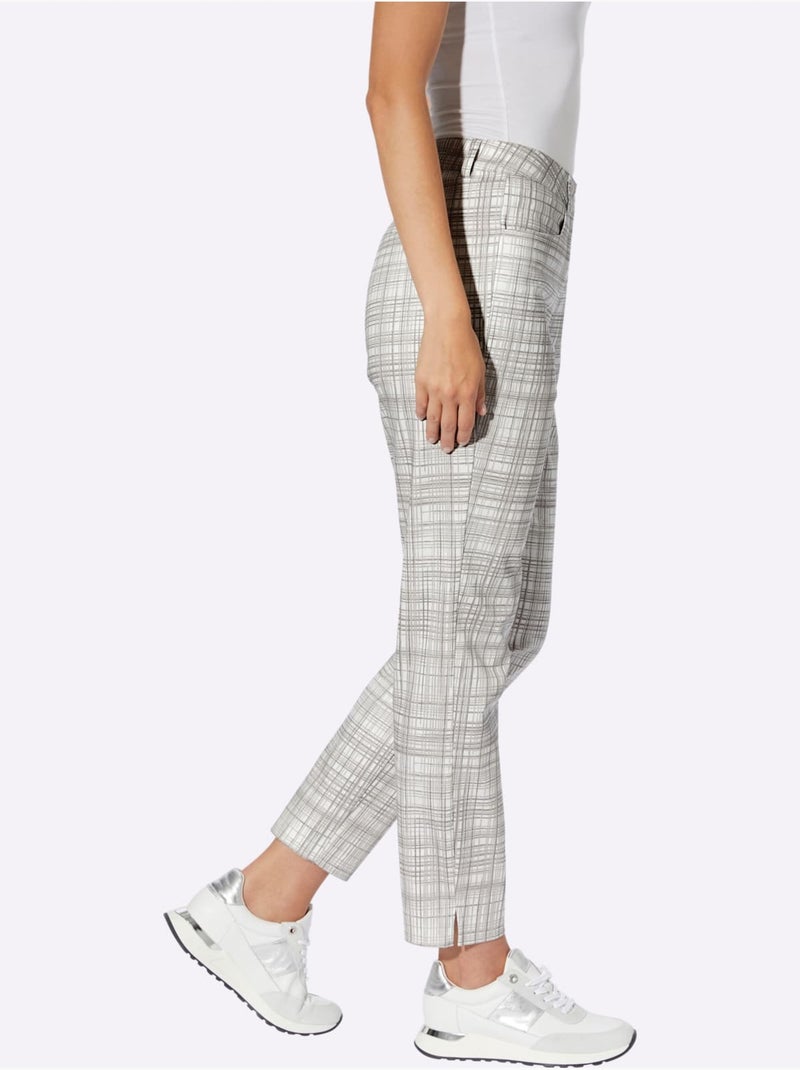 Pantalon Imprimé Imprimé Original - Taille Standard - Helline Blanc Gris - Kiabi