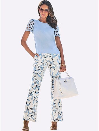 Pantalon Imprimé Légèrement évasé - Taille Standard - helline