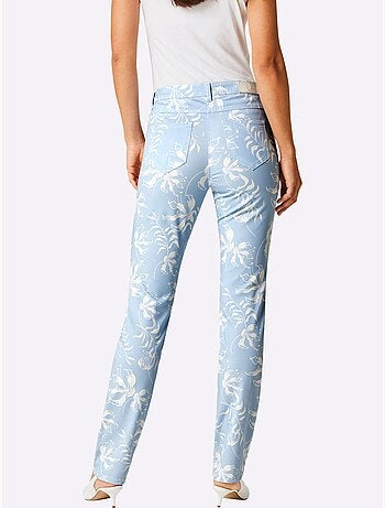 Pantalon Imprimé Mélange Coton Et Lyocell De Qualité - Taille Courte - helline