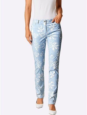 Pantalon Imprimé Mélange Coton Et Lyocell De Qualité - Taille Standard - helline