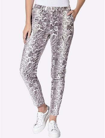 Pantalon imprimé motif animal tendance - taille standard - helline