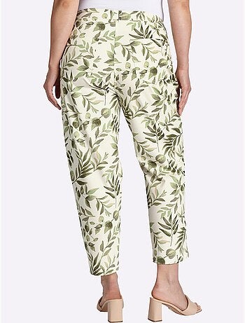 Pantalon Imprimé Motif Feuilles - Taille Standard - Sheego