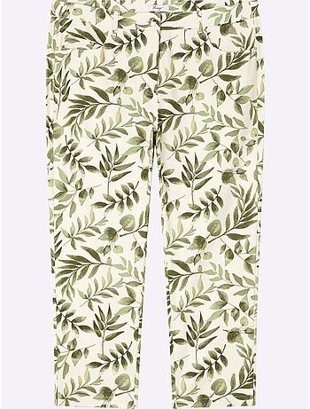 Pantalon Imprimé Motif Feuilles - Taille Standard - Sheego