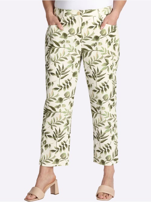 Pantalon Imprimé Motif Feuilles - Taille Standard - Sheego - Kiabi Pantalon Imprimé Motif Feuilles - Taille Standard - Sheego - Kiabi
