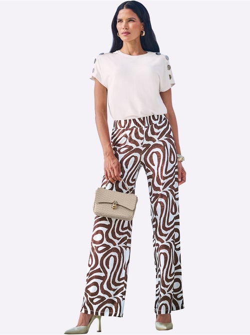 Pantalon imprimé motif imprimé exclusif - taille standard - helline - Kiabi