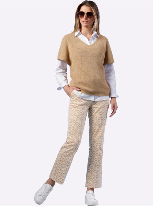 Pantalon Imprimé Nervures Affinantes - Taille Standard - Helline - Kiabi