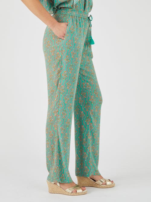 Pantalon imprimé pure viscose - damart - Kiabi Pantalon imprimé pure viscose - damart - Kiabi