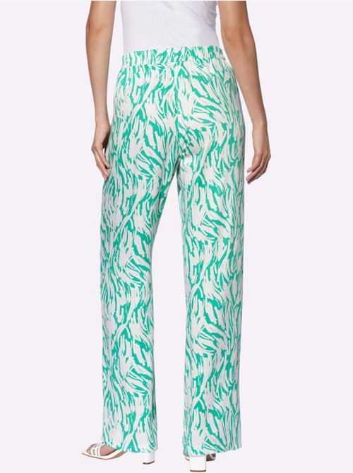 Pantalon imprimé pure viscose - Taille standard - helline - Kiabi
