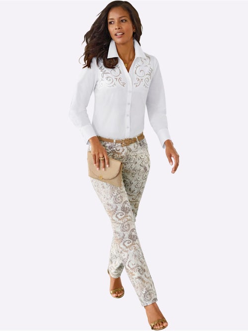 Pantalon Imprimé Qualité Coton - Taille Courte - Witt - Kiabi