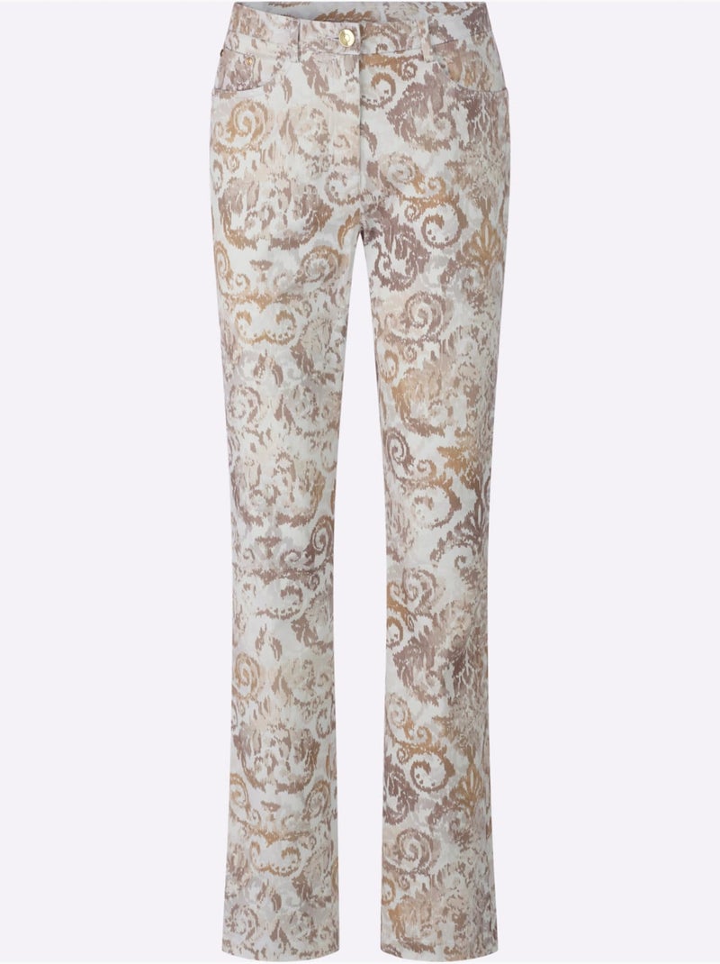 Pantalon Imprimé Qualité Coton - Taille Standard - Witt Beige - Kiabi