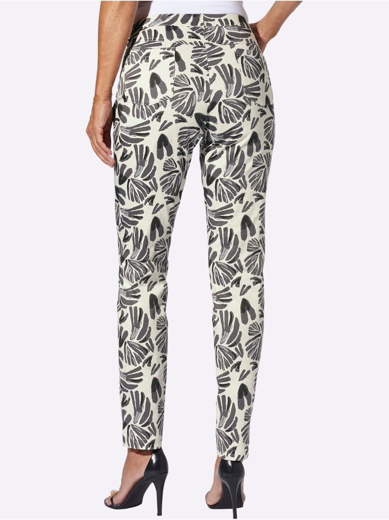 Pantalon Imprimé Qualité Coton - Taille Standard - Witt Blanc Gris - Kiabi