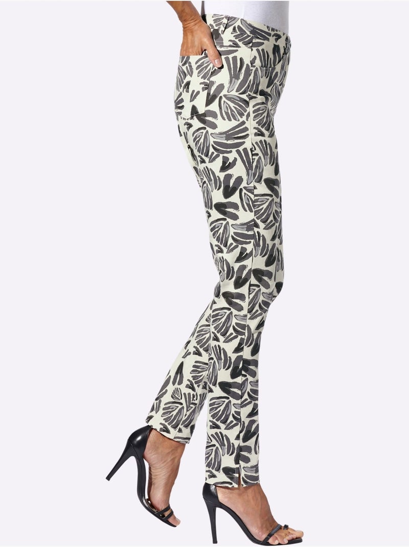 Pantalon Imprimé Qualité Coton - Taille Standard - Witt Blanc Gris - Kiabi