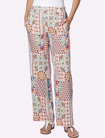 Pantalon imprimé qualité tissée - taille standard - helline