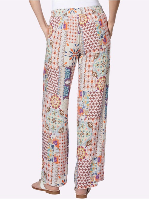 Pantalon imprimé qualité tissée - taille standard - helline - Kiabi Pantalon imprimé qualité tissée - taille standard - helline - Kiabi