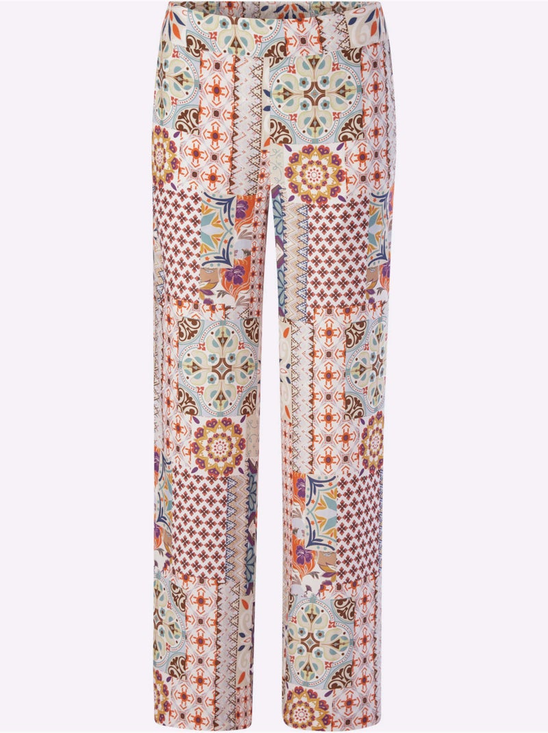 Pantalon imprimé qualité tissée - taille standard - helline Terre cuite - Kiabi