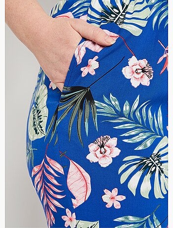Pantalon imprimé taille élastiquée - Afibel