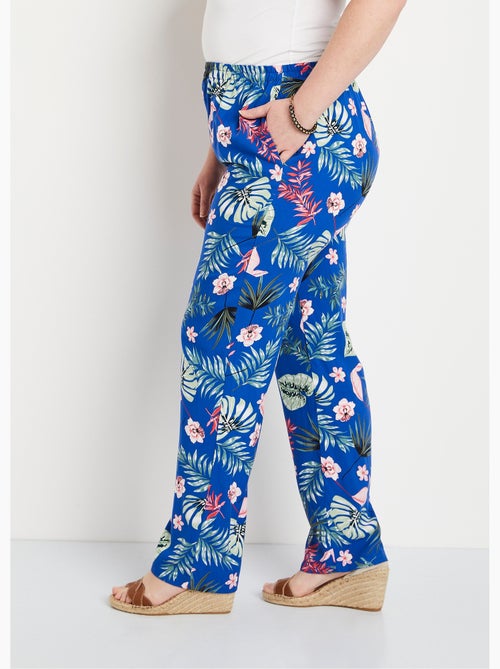 Pantalon imprimé taille élastiquée - Afibel - Kiabi