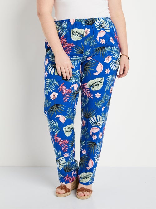 Pantalon imprimé taille élastiquée - Afibel - Kiabi