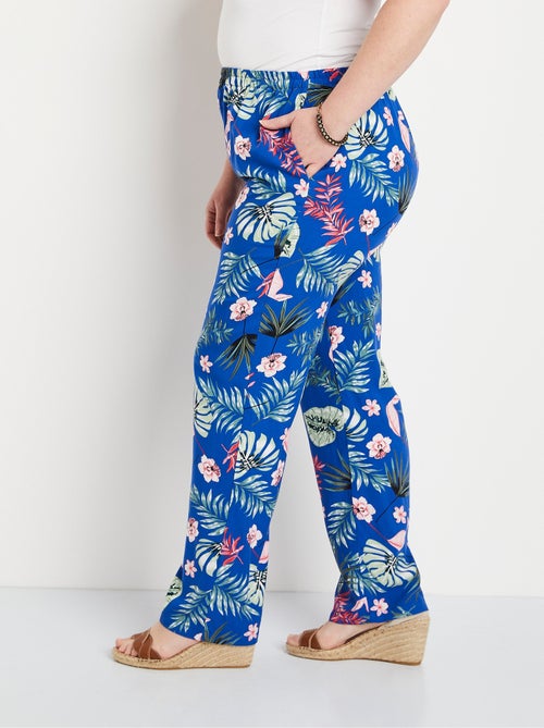Pantalon imprimé taille élastiquée - Afibel - Kiabi