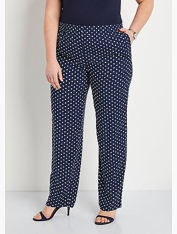 Pantalon imprimé taille élastiquée - Afibel