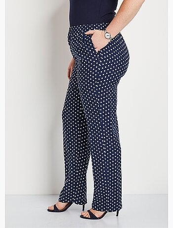 Pantalon imprimé taille élastiquée - Afibel