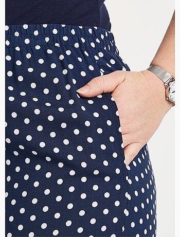 Pantalon imprimé taille élastiquée - Afibel