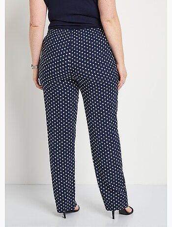 Pantalon imprimé taille élastiquée - Afibel