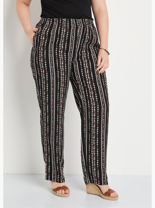 Pantalon imprimé taille élastiquée - Afibel - Kiabi
