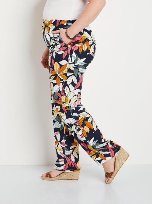 Pantalon imprimé taille élastiquée - Kiabi