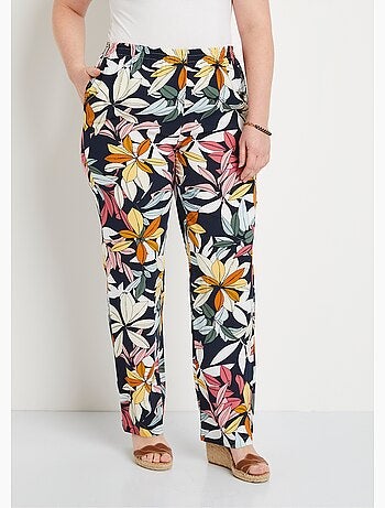 Pantalon imprimé taille élastiquée
