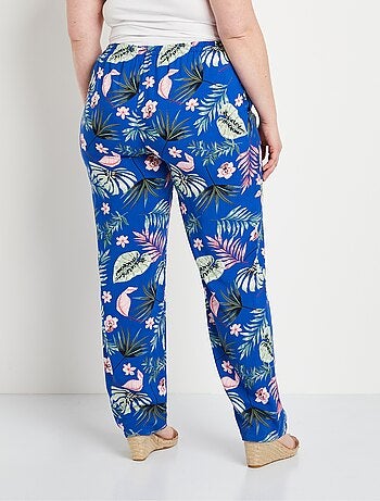 Pantalon imprimé taille élastiquée