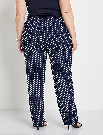 Pantalon imprimé taille élastiquée