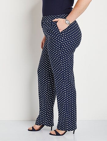 Pantalon imprimé taille élastiquée