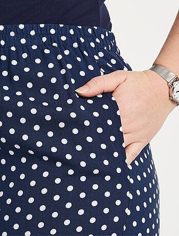 Pantalon imprimé taille élastiquée
