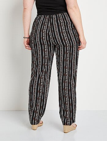 Pantalon imprimé taille élastiquée