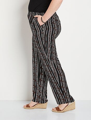 Pantalon imprimé taille élastiquée