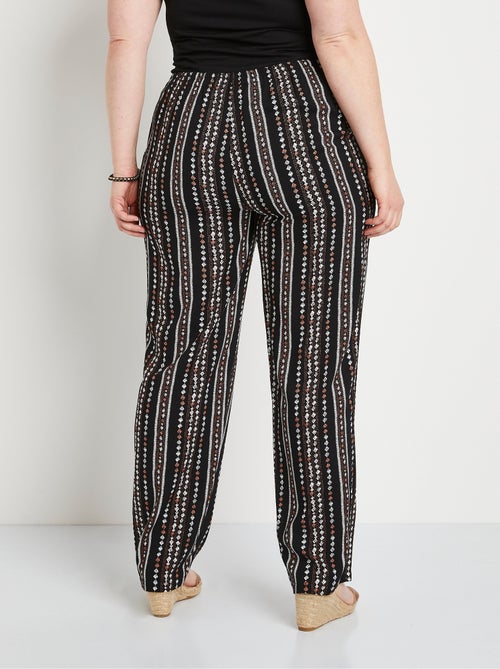 Pantalon imprimé taille élastiquée - Kiabi