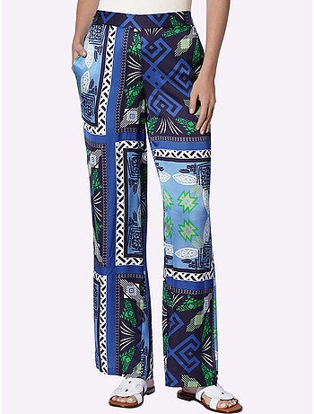 Pantalon Imprimé Tricot Affinant - Taille Standard - Helline