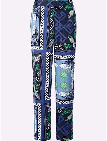 Pantalon Imprimé Tricot Affinant - Taille Standard - Helline