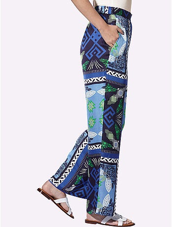 Pantalon Imprimé Tricot Affinant - Taille Standard - Helline