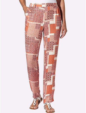 Pantalon Imprimé Viscose Douce Et Fluide - Taille Standard - Witt